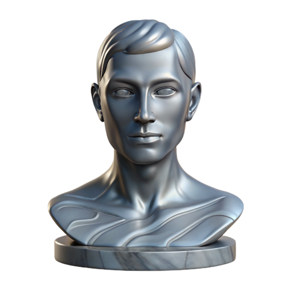 beautiful vintage Modern Sculpture Front View Transparent Background png