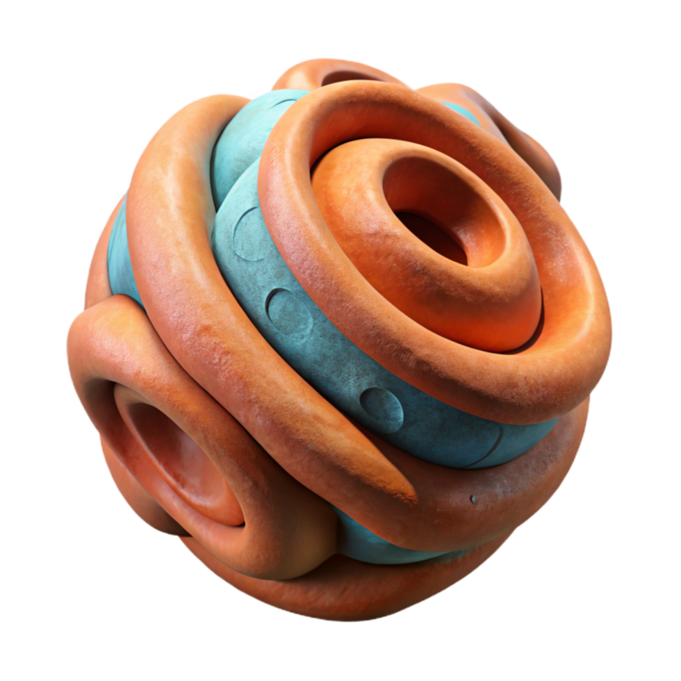impressive artistic Modern Sculpture Clay Material Isolated premium png