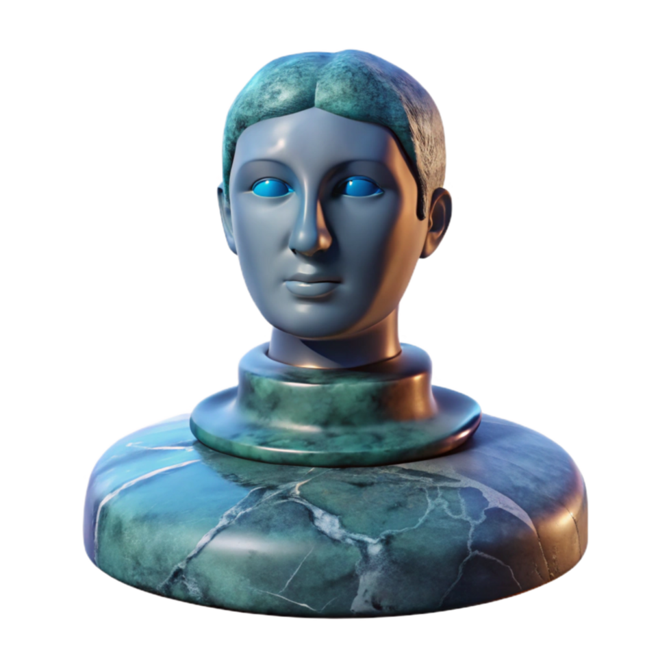 beautiful rustic Modern Sculpture Front View Transparent Background high quality png