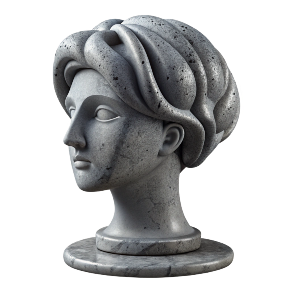 serene classic Modern Sculpture Side View Isolated Cutout original png