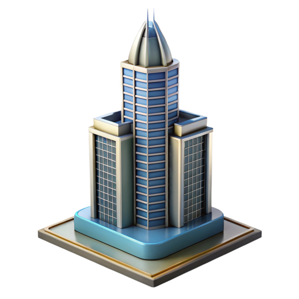 stunning creative Modern Skyscraper Cutout on Transparent Background premium png