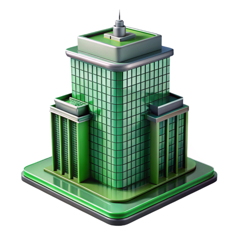 magnificent rustic Modern Skyscraper with Green Roof Transparent exclusive png