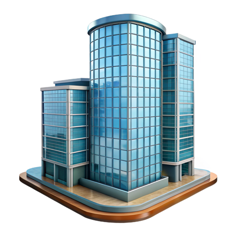 beautiful modern Modern Skyscraper with Glass Facade Isolated high resolution png