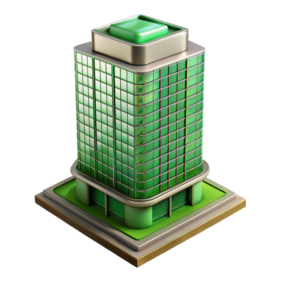 magnificent rustic Modern Skyscraper with Green Roof Transparent high quality png