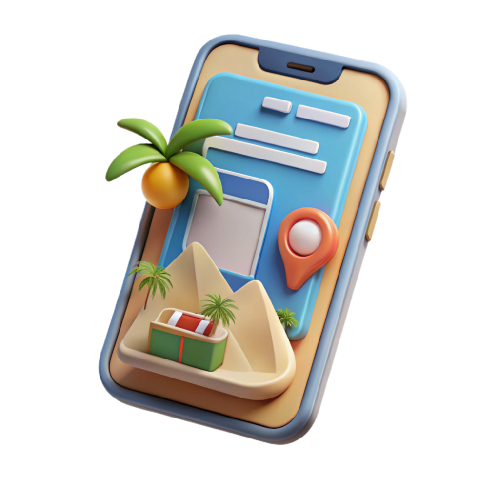 extraordinary classic Modern Smartphone Showing Travel App Isolated genuine png
