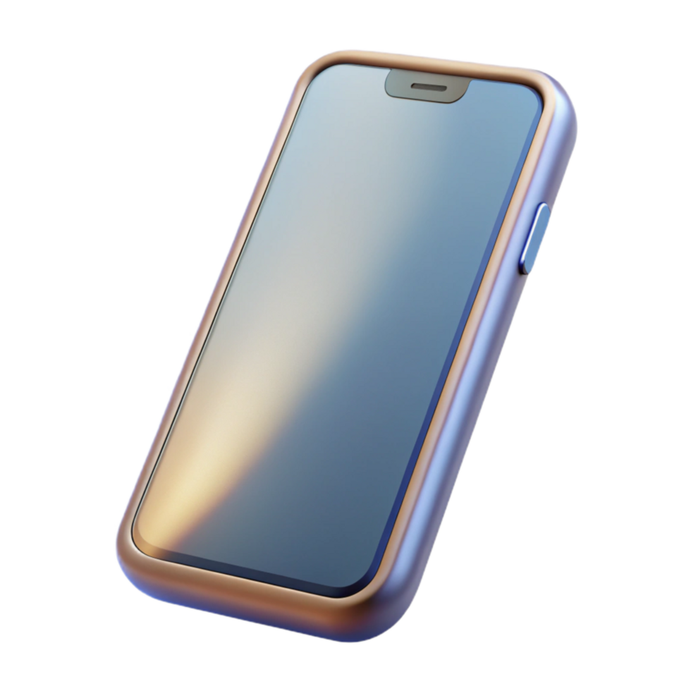 vibrant rustic Modern Smartphone Side View Isolated with Shadow exclusive png