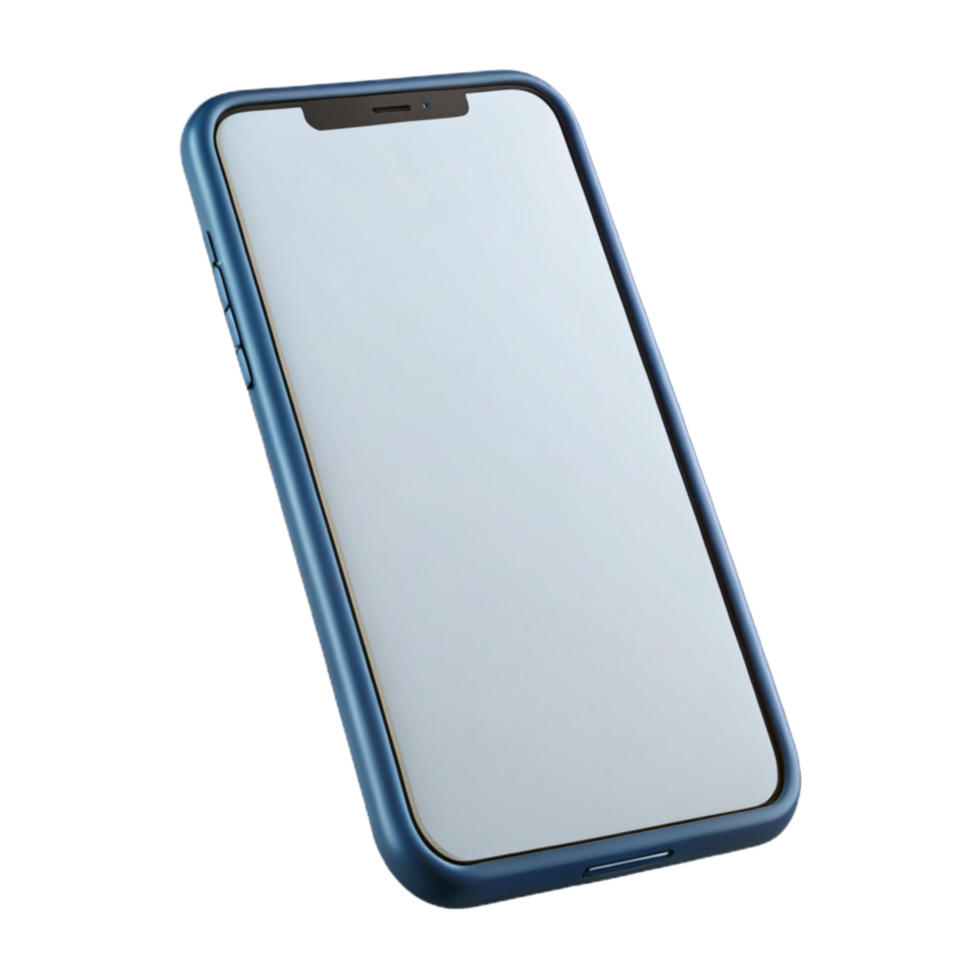 wonderful abstract Modern Smartphone with Blank Screen Angled View Transparent Background exclusive png