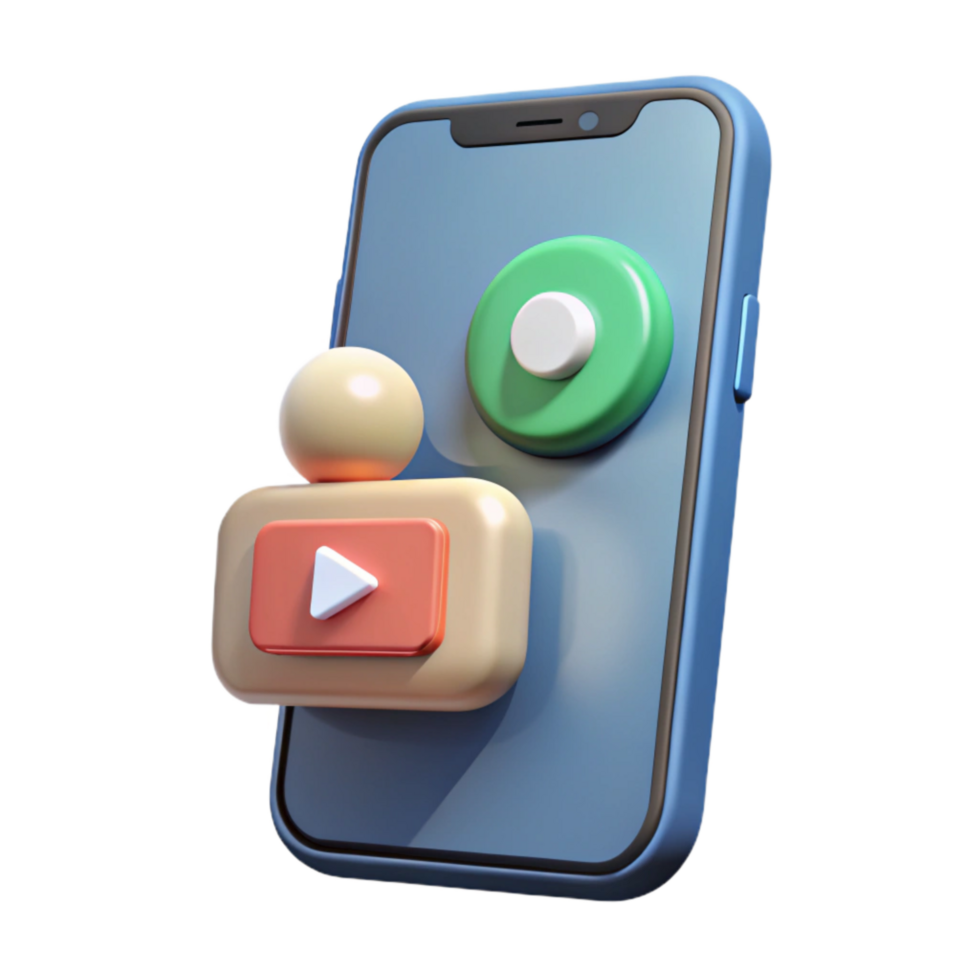 vibrant contemporary Modern Smartphone with Call App high quality png