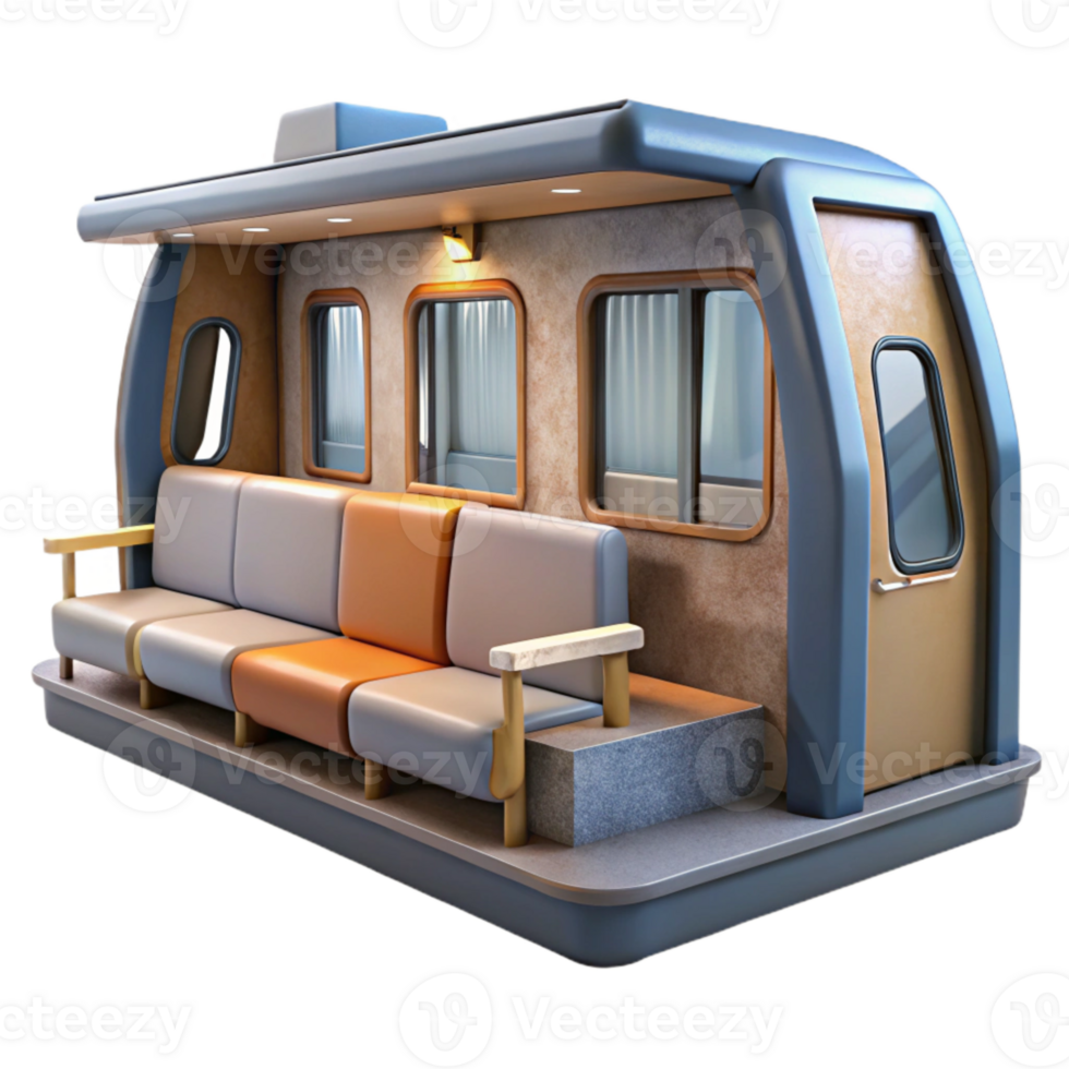 dramatic minimalist Modern Train Interior png