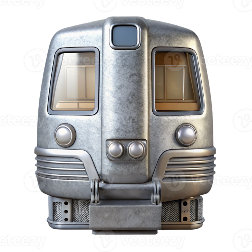 magnificent rustic Modern Train Front View Silver Cutout high quality png