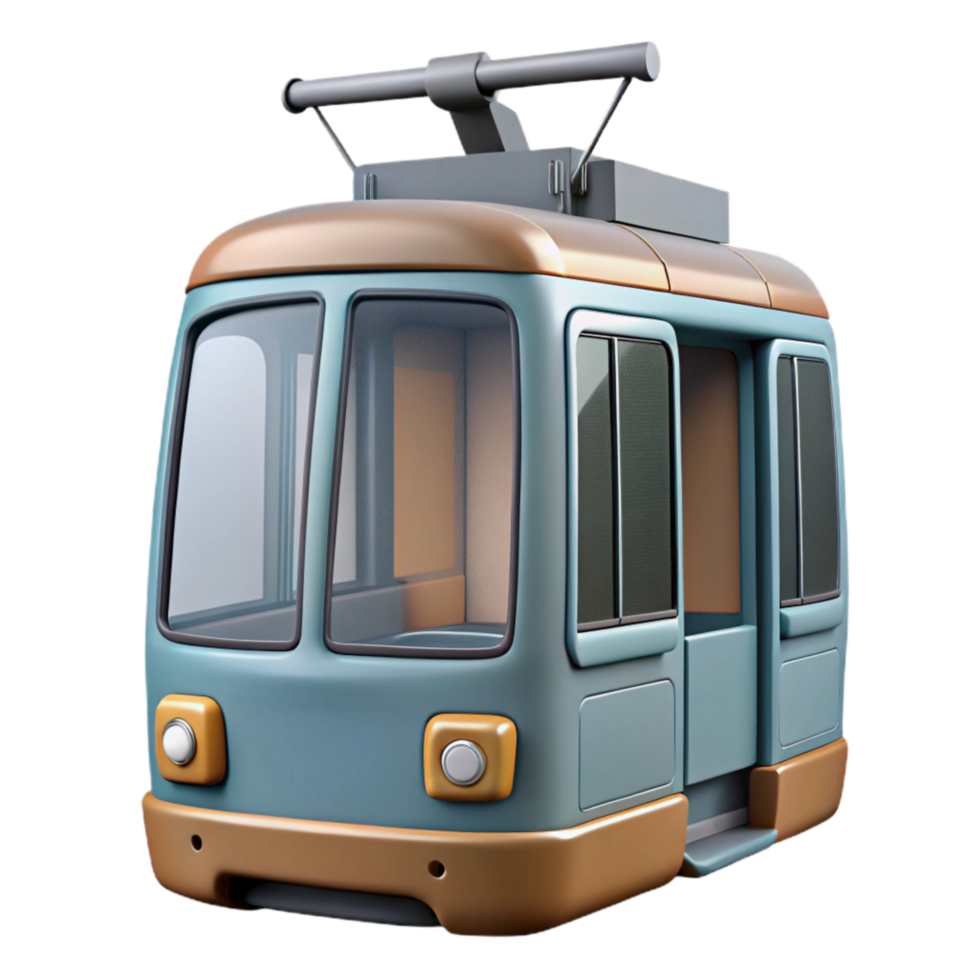 dramatic modern Modern Tram Front View Red Cutout exclusive png