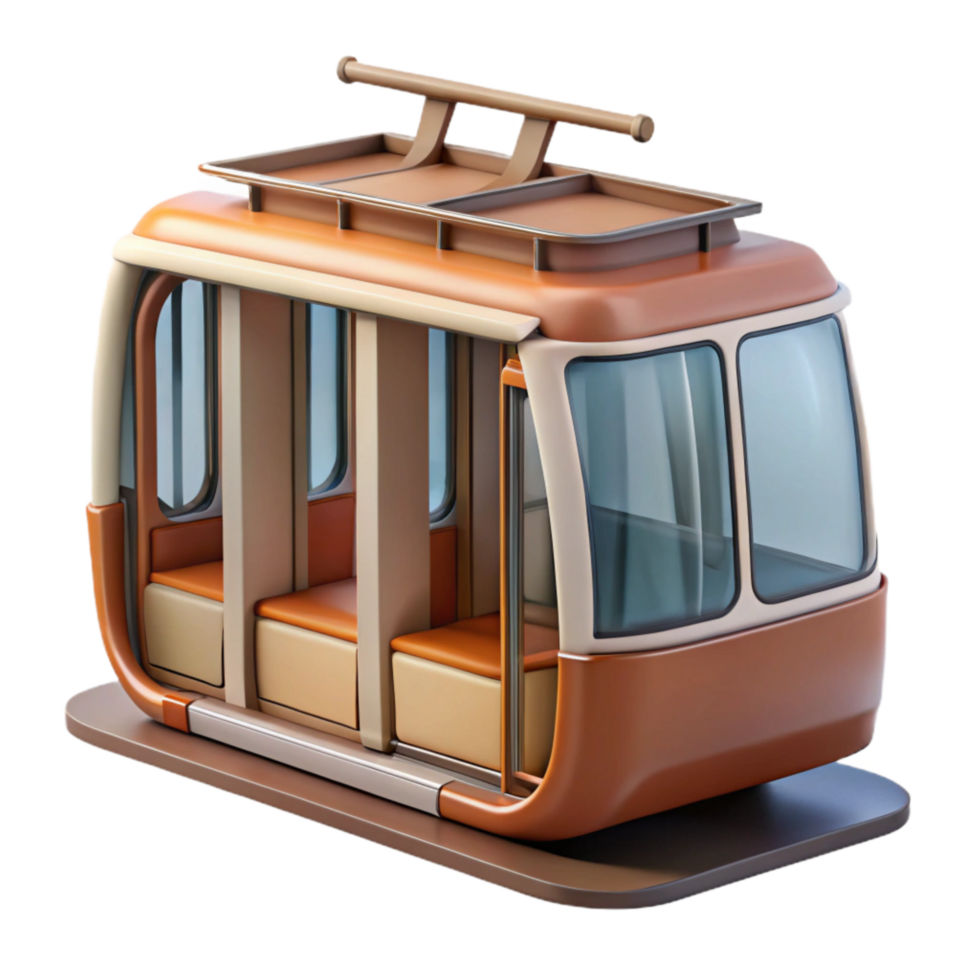 elegant modern Modern Tram Interior Cutout Isolated authentic png
