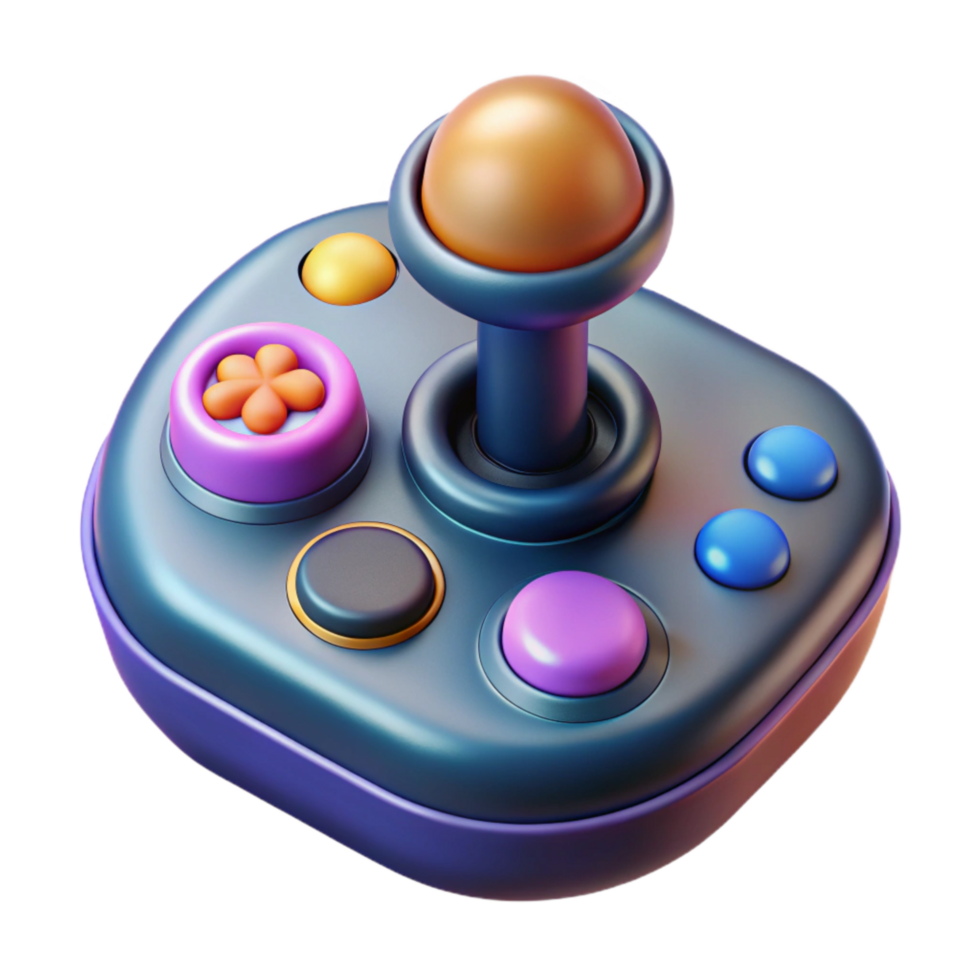 magnificent minimalist Modern Vr Controller with Joystick and Buttons Isolated detailed png