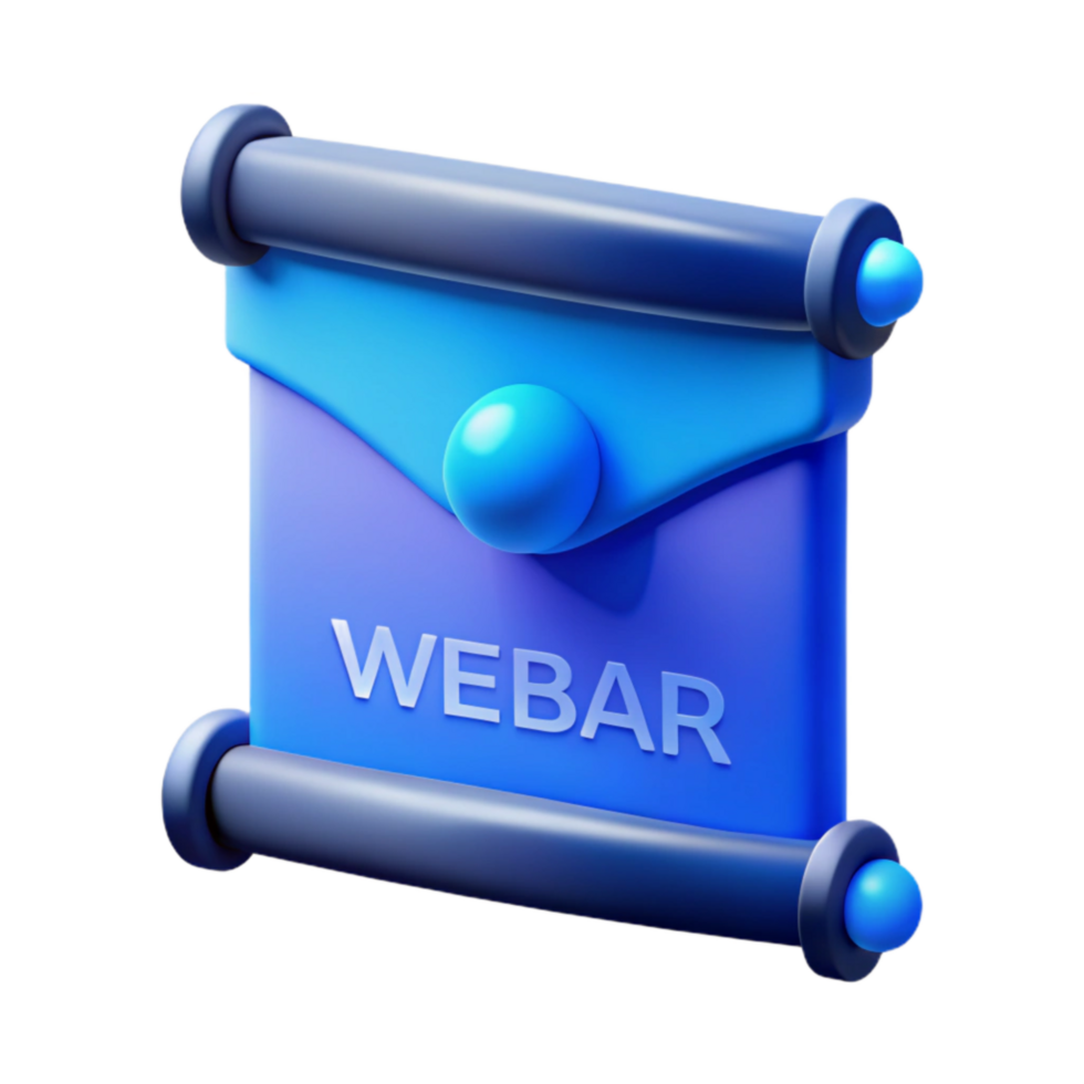 stunning contemporary Modern Webinar Banner with Blue Gradient Transparent Background exclusive png