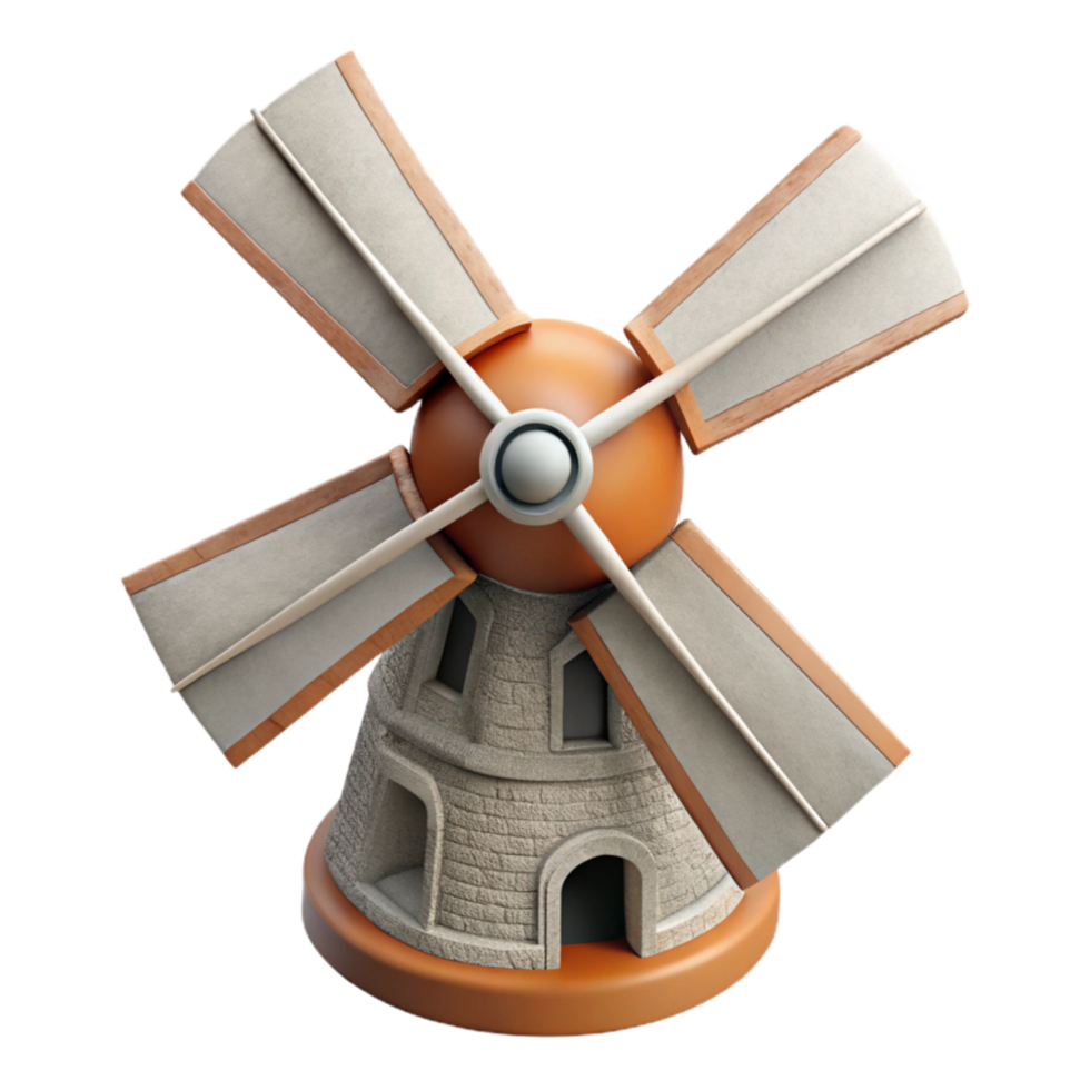 dramatic artistic Modern Windmill Top View Cutout premium png