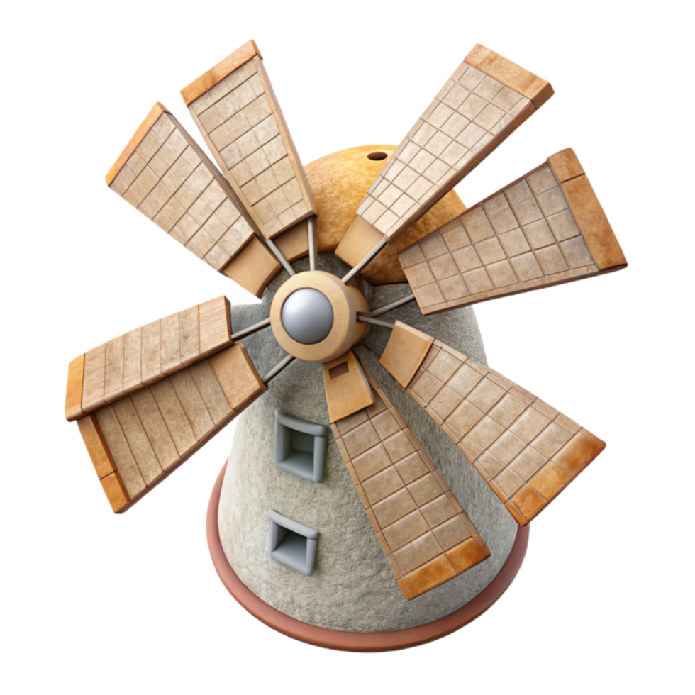 beautiful minimalist Modern Windmill Top View Cutout exclusive png