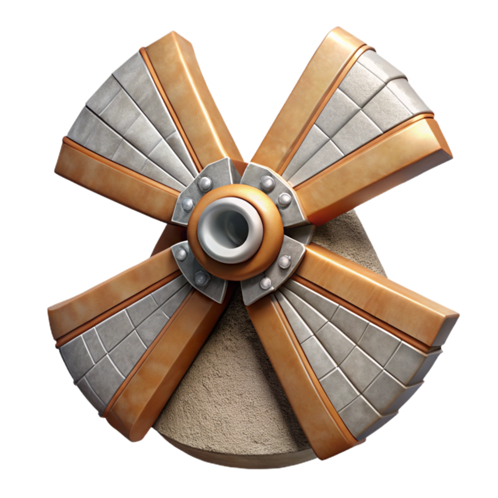 serene modern Modern Windmill Top View Cutout high quality png