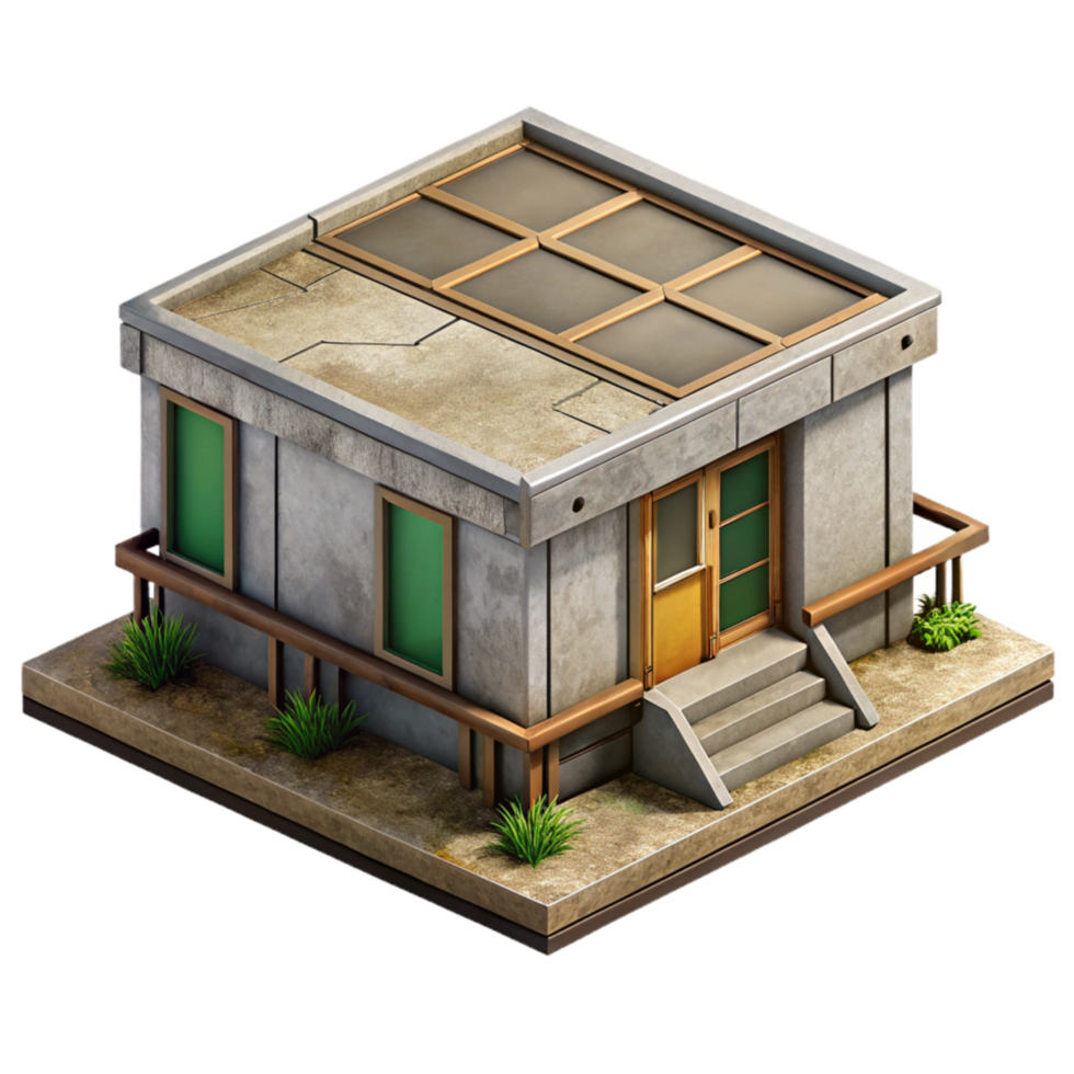 elegant artistic Modular Building Unit Isometric View Cutout professional png