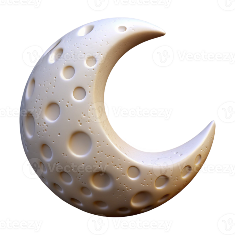 beautiful creative Moon Crescent Shape Night Sky Element Cutout authentic png