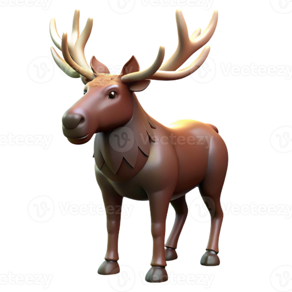 dramatic minimalist Moose Antlers Forest Setting genuine png