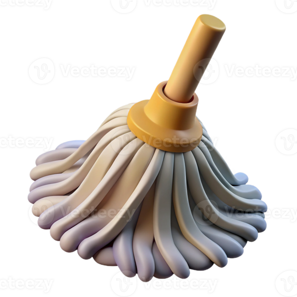 vibrant vintage Mop Wet Dry Cleaning Transparent Background detailed png