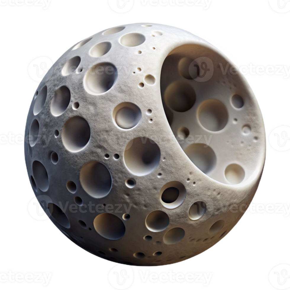 magnificent modern Moon Photography Scene with Craters Cutout png