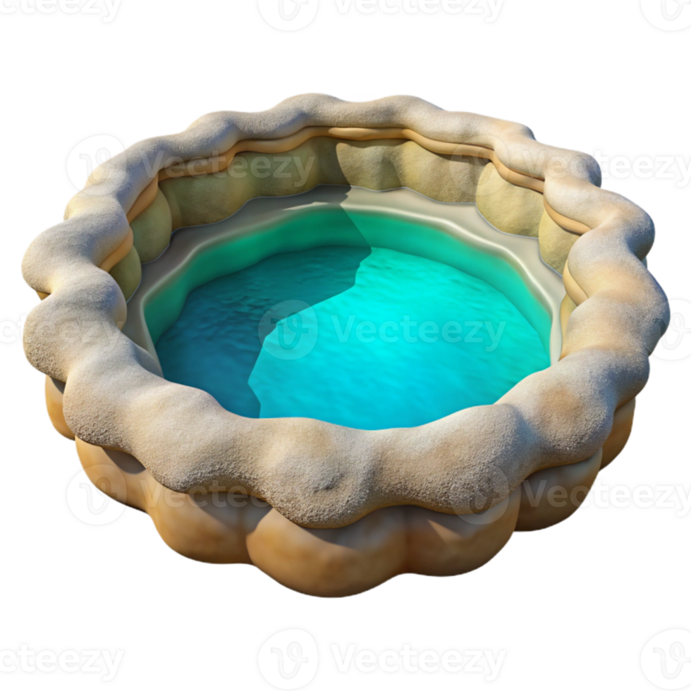 impressive traditional Morning Glory Pool Yellowstone Park Transparent Background high quality png
