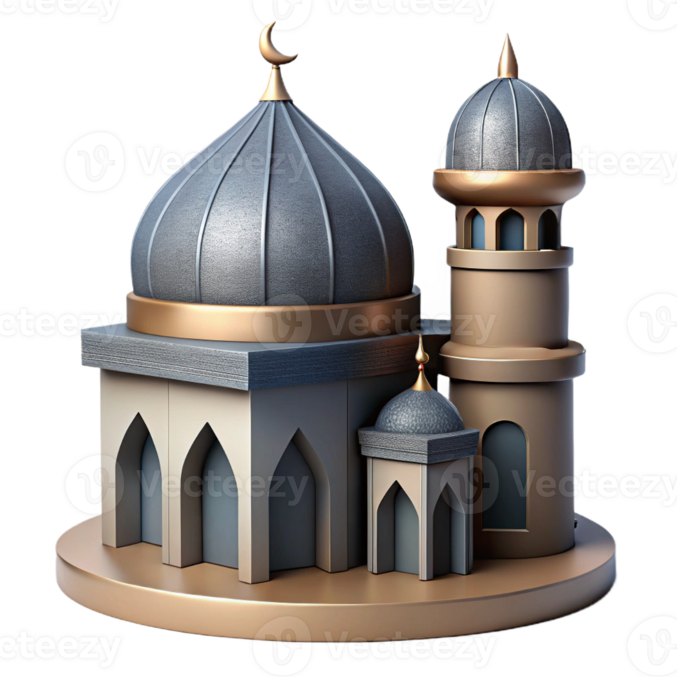 extraordinary artistic Mosque Dome and Minaret Silhouette Cutout original png