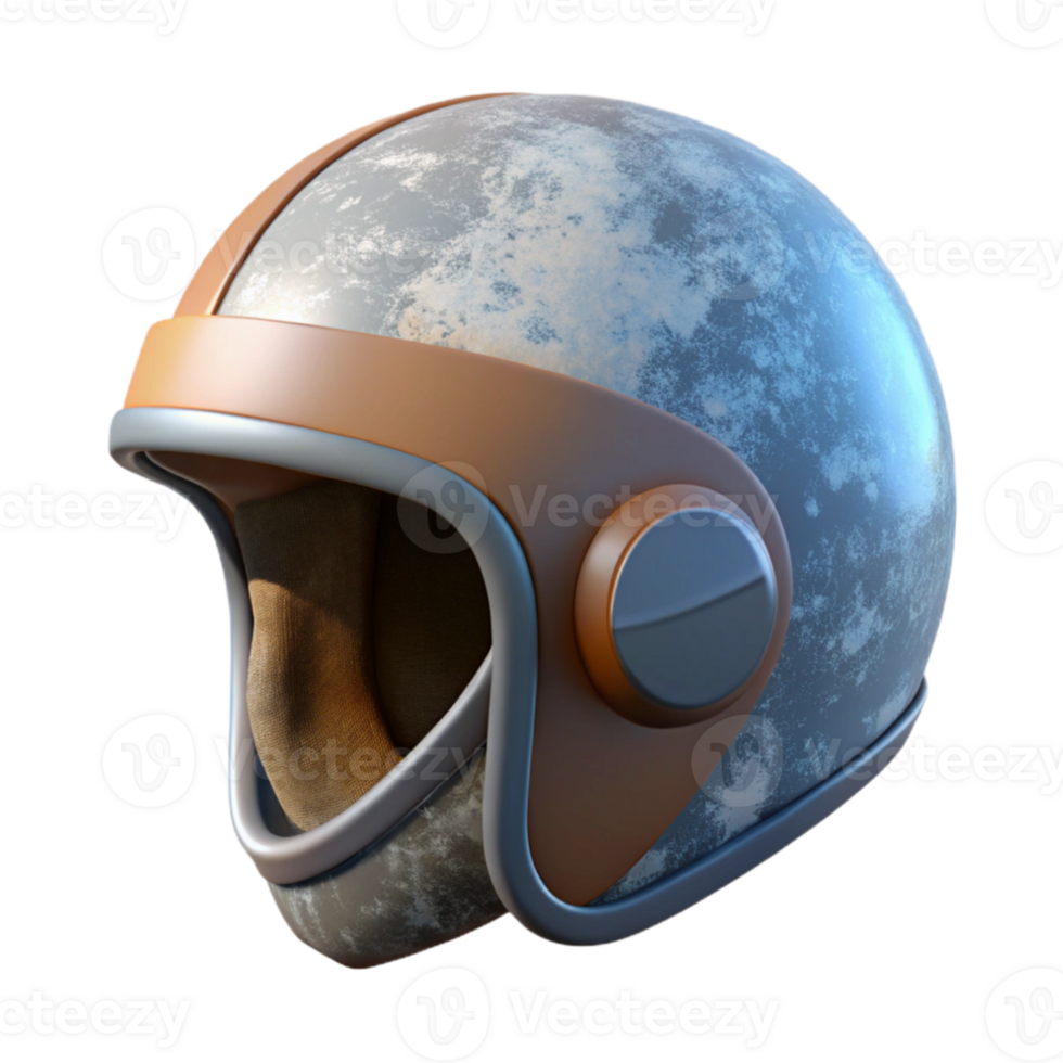 vibrant vintage Motorcycle Helmet Side View Transparent Background high quality png