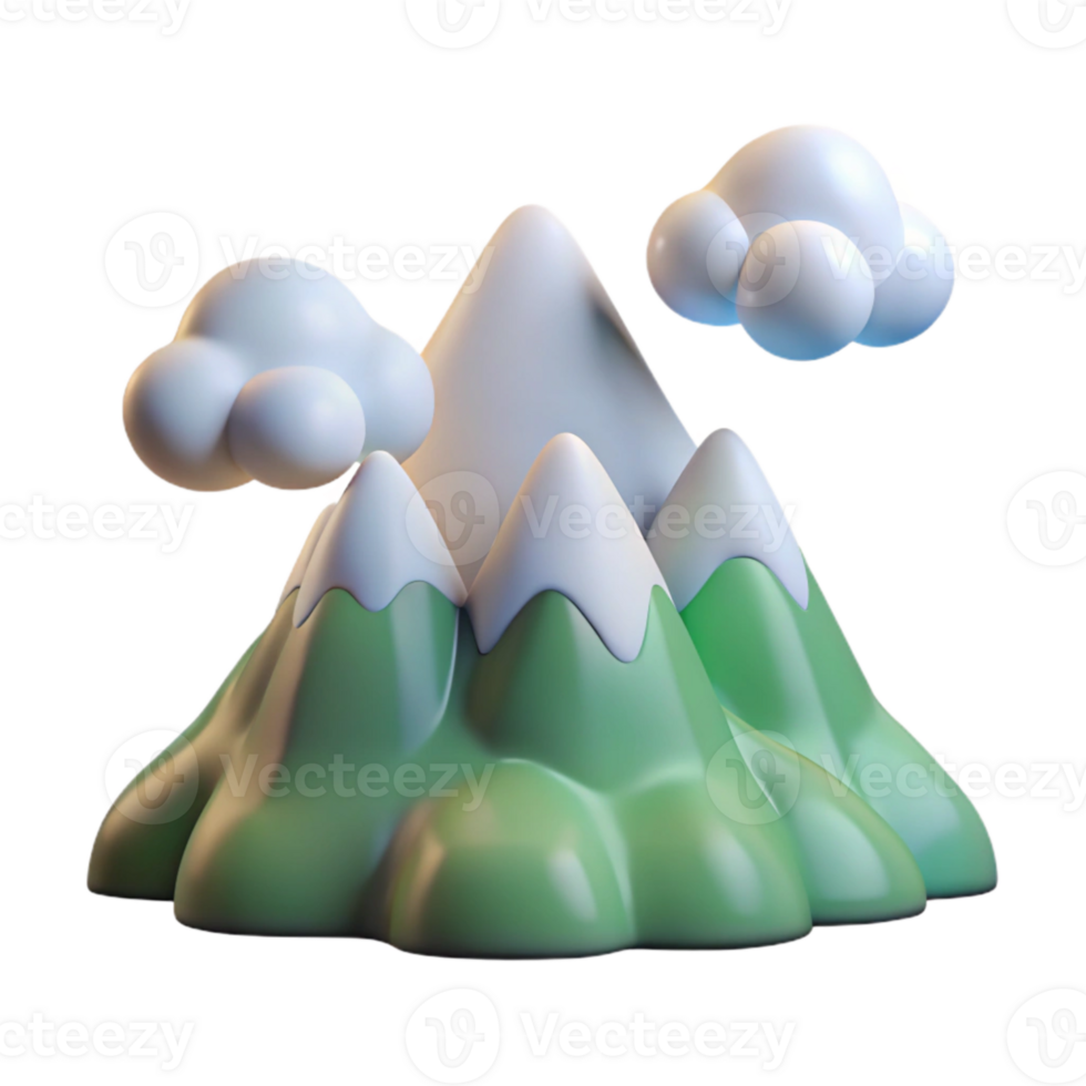 magnificent classic Mountain Landscape with Lenticular Clouds professional png