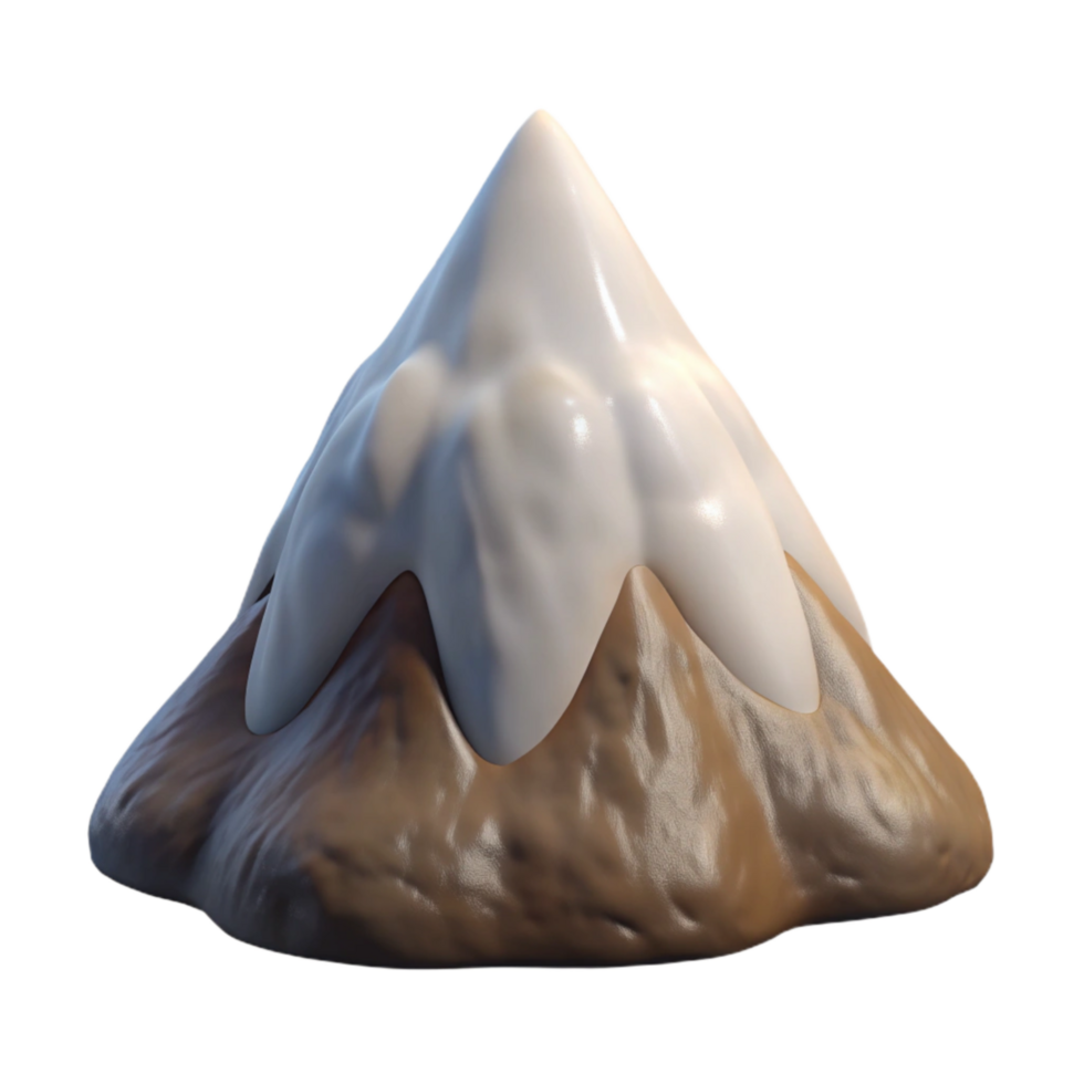 wonderful classic Mountain Peak Snow Cap Transparent Background premium png