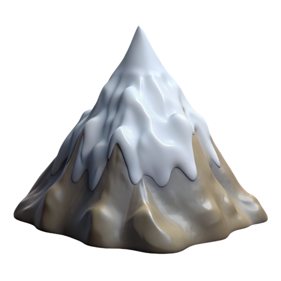 stunning modern Mountain Peak Snow Cap Transparent Background premium png