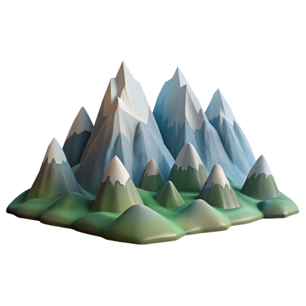 impressive rustic Mountain Range Panorama original png