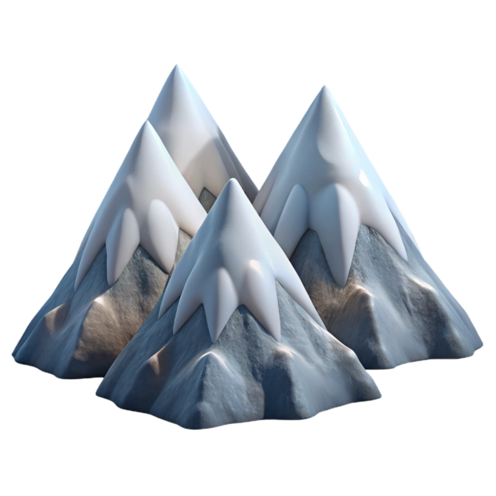 magnificent creative Mountain Range Snow Capped Peaks authentic png