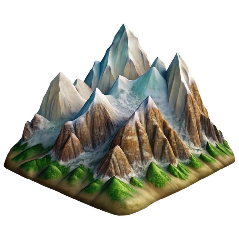 wonderful modern Mountain Range Photography Panorama Cutout professional png