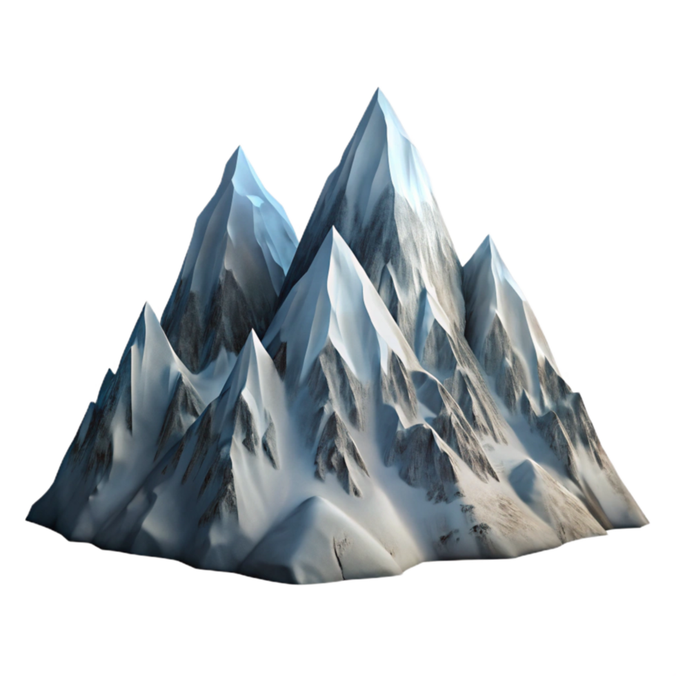 beautiful contemporary Mountain Range Silhouette on Transparent Background original png