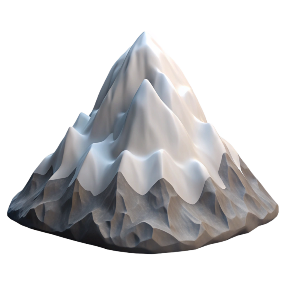 wonderful rustic Mount Everest Peak Snow Capped Isolated Element detailed png