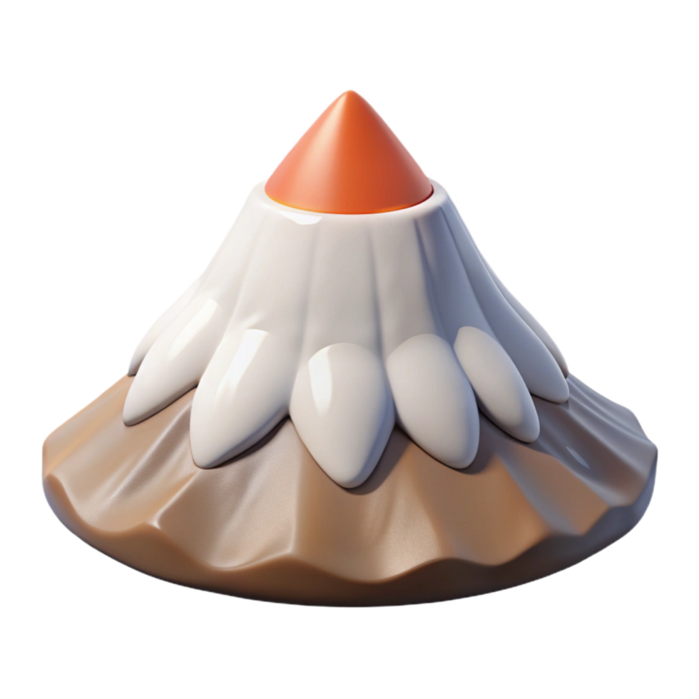 stunning classic Mount Fuji Snow Capped Cone Shape Cutout high quality png
