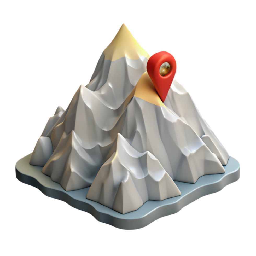 magnificent rustic Mount Everest Summit Climbing Route Isolated Element original png
