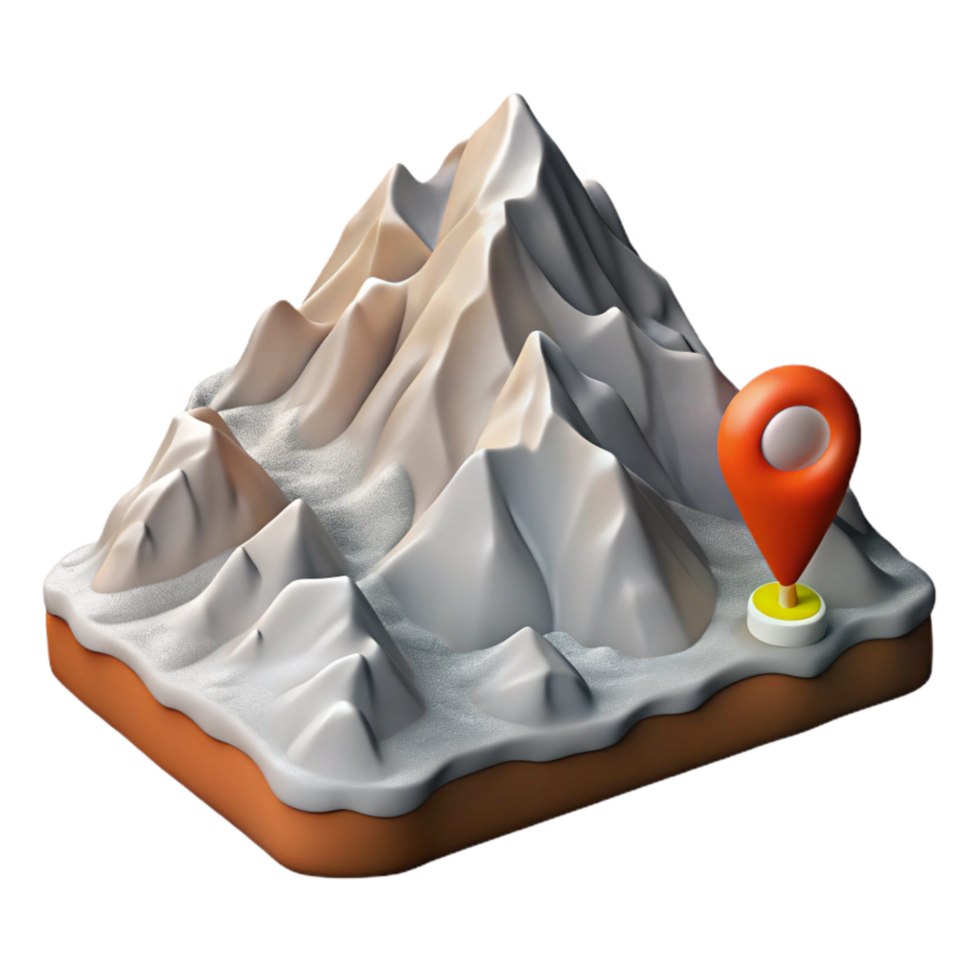 dramatic traditional Mount Everest Summit Climbing Route Isolated Element professional png