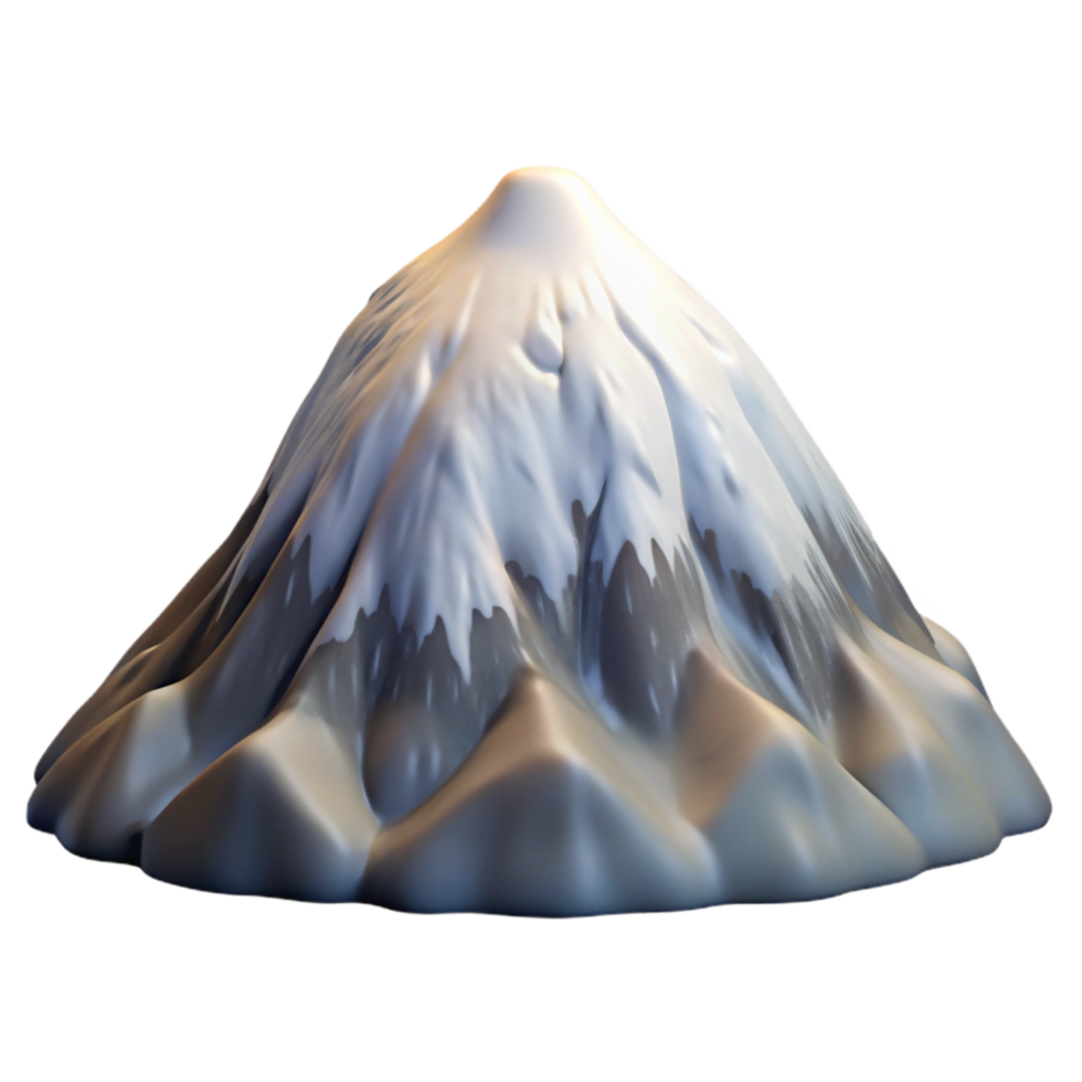 elegant abstract Mount Rainier Snow Capped Peak Cutout professional png
