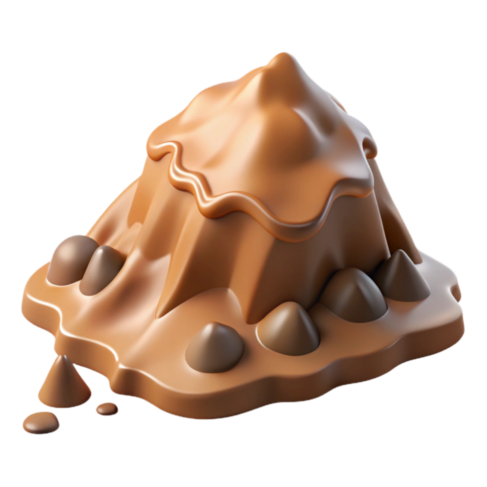 beautiful minimalist Mudslide Debris Flow Downhill Motion Isolated Element high quality png