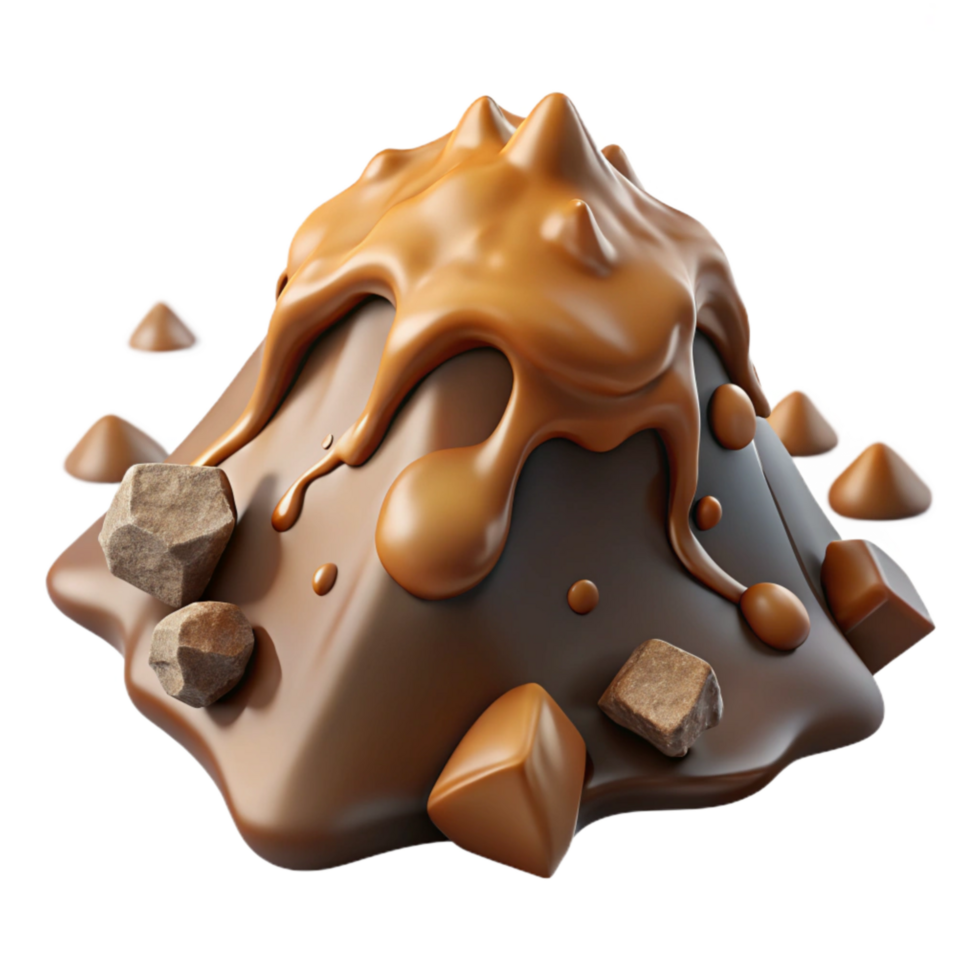 beautiful rustic Mudslide Debris Flow Downhill Motion Isolated Element premium png
