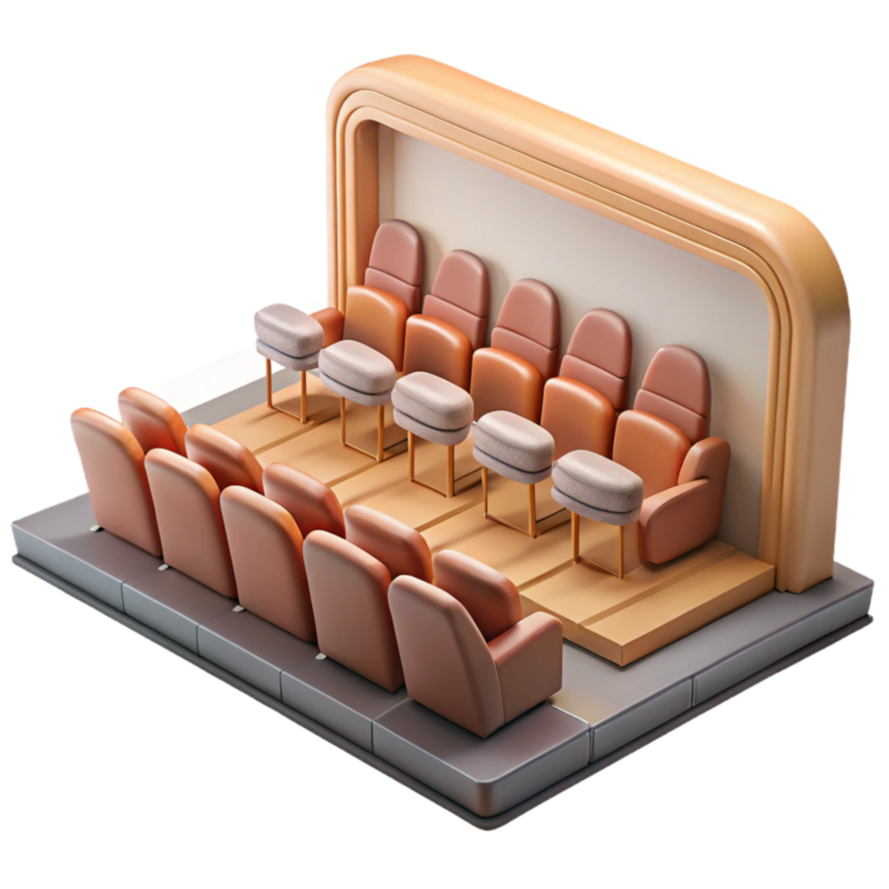 extraordinary contemporary Museum Auditorium Comfortable Seating Transparent Background original png
