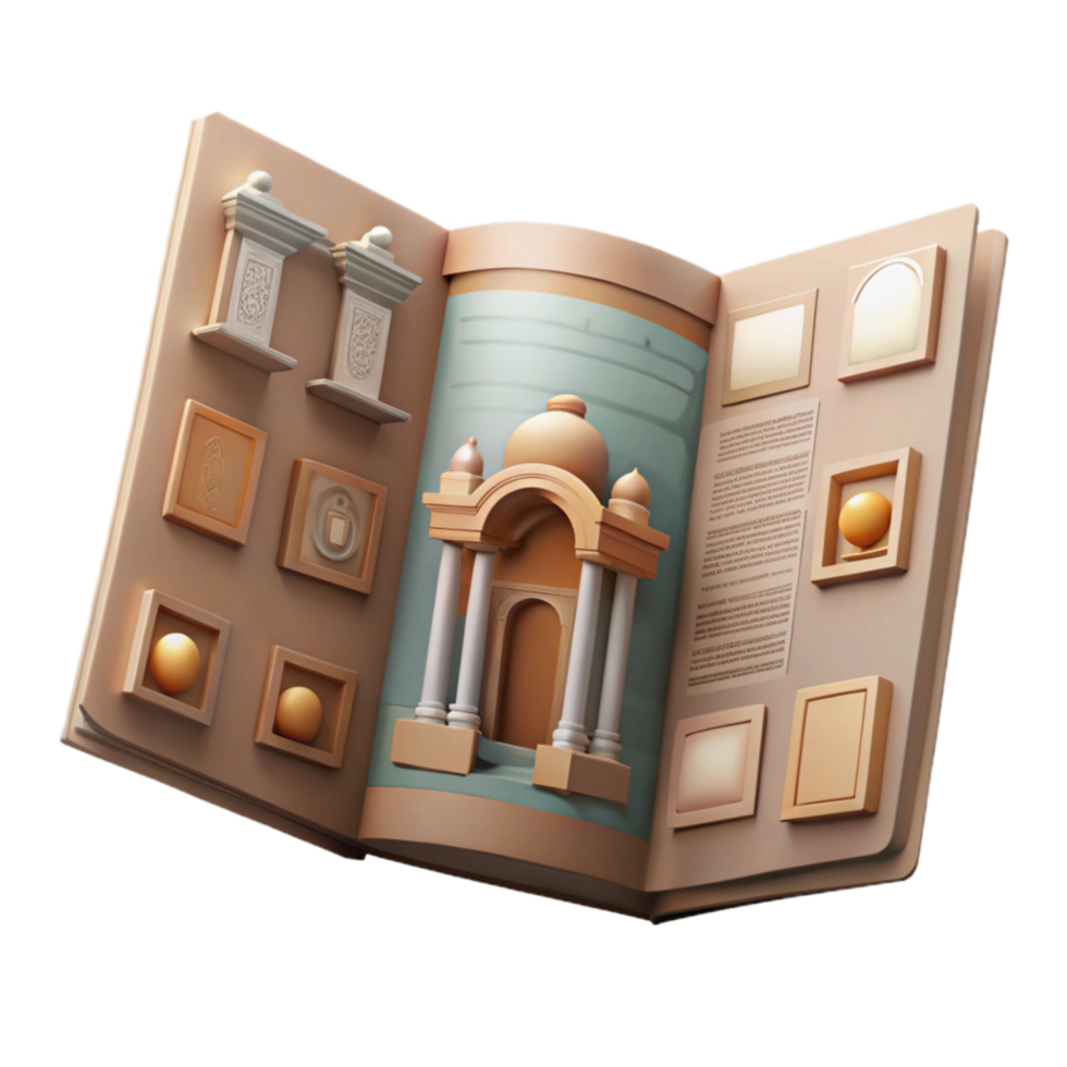 elegant minimalist Museum Brochure Exhibition Details Transparent Background exclusive png