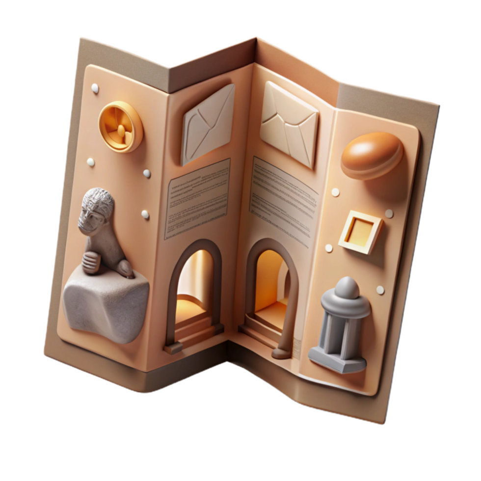 wonderful modern Museum Brochure Exhibition Details Transparent Background high resolution png