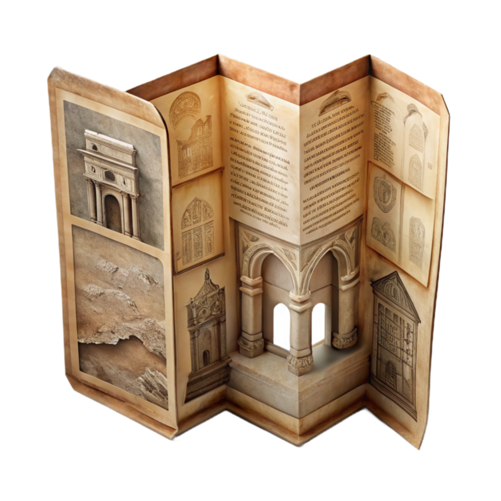 impressive classic Museum Brochure Historical Information Transparent Background genuine png