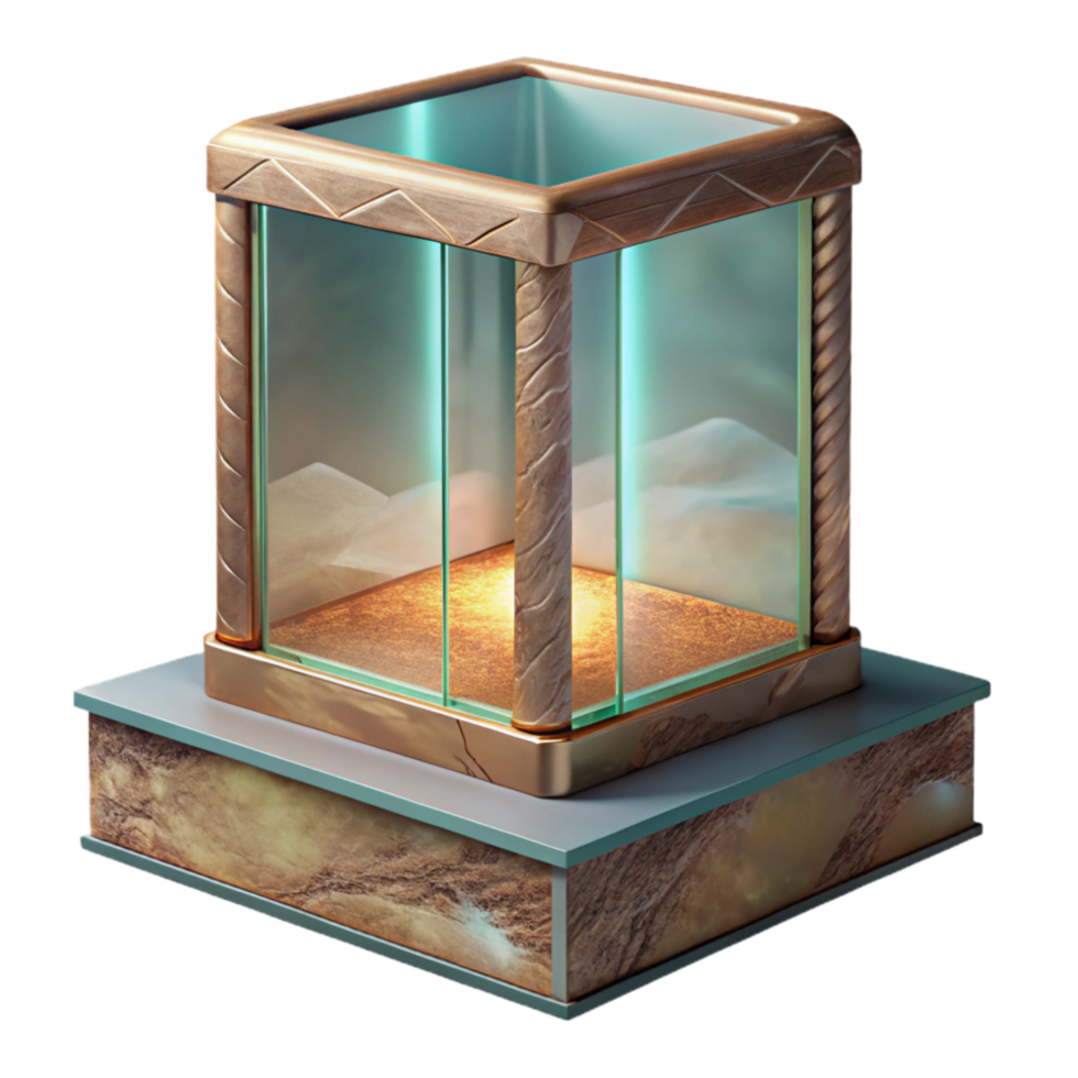 stunning classic Museum Display Case Glass Reflection Cutout high resolution png