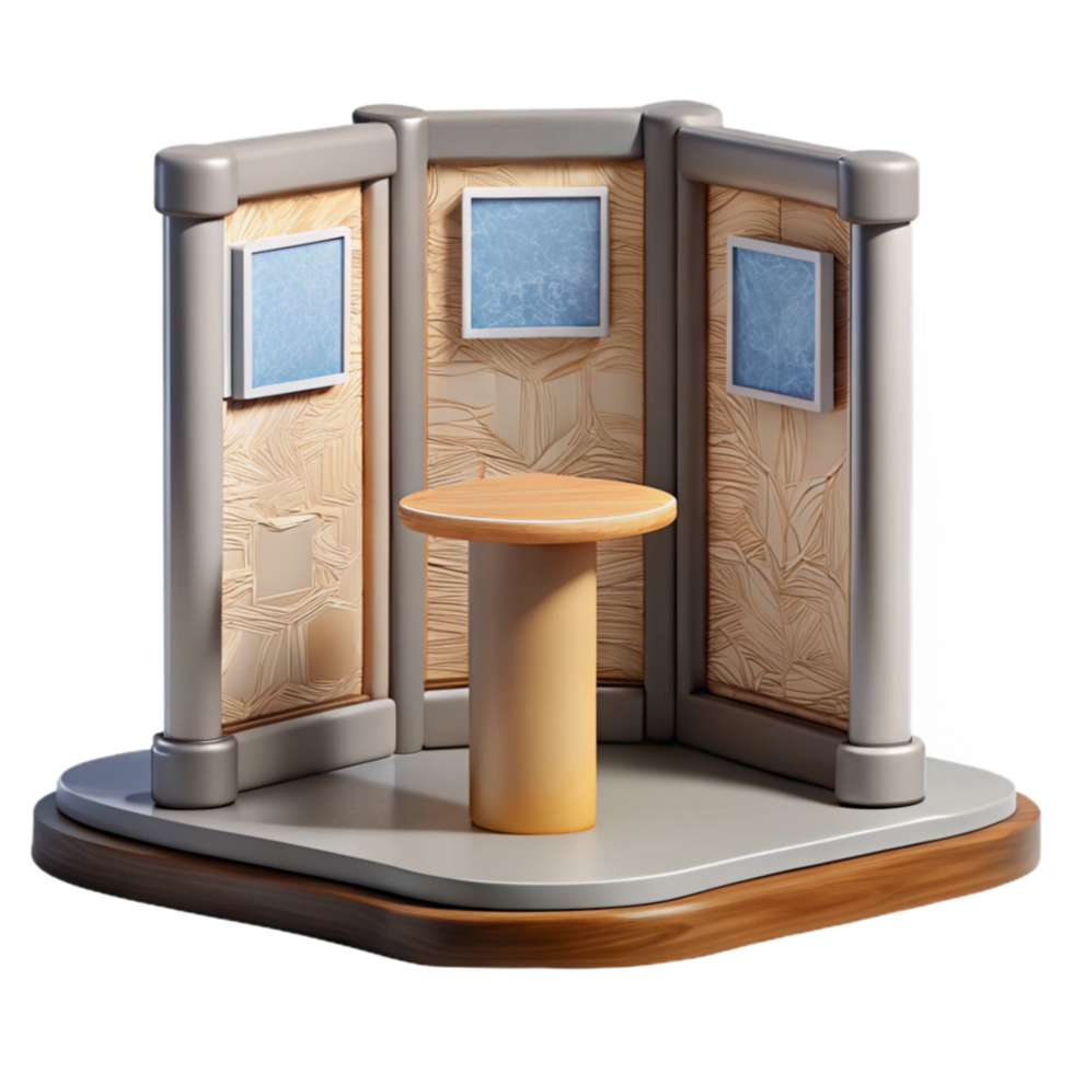 extraordinary modern Museum Display Stand Informative Panels Transparent Background genuine png
