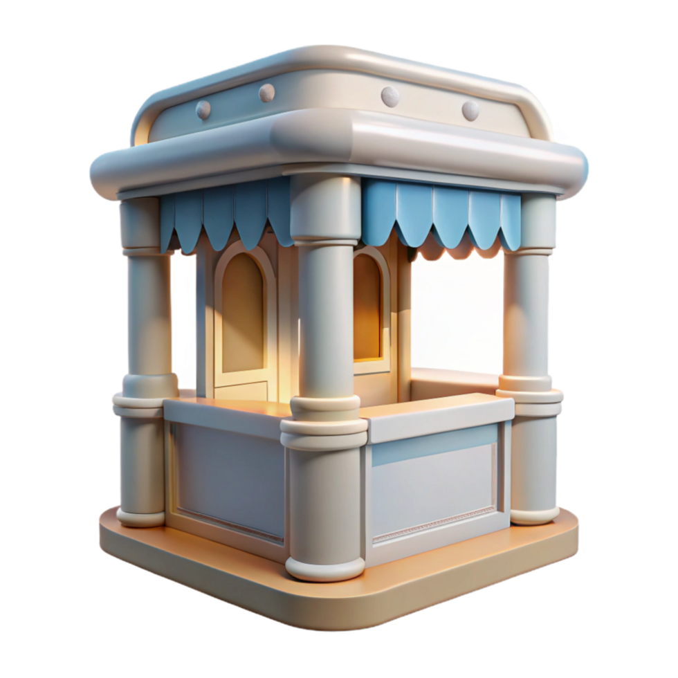serene traditional Museum Entrance Ticket Booth Transparent Background exclusive png